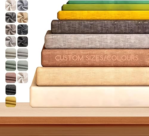 HKX Cojín personalizado para sillas de patio, cojín de banco de ventana de bahía de interior, almohadillas de sofá, 99 colores impermeables de tela