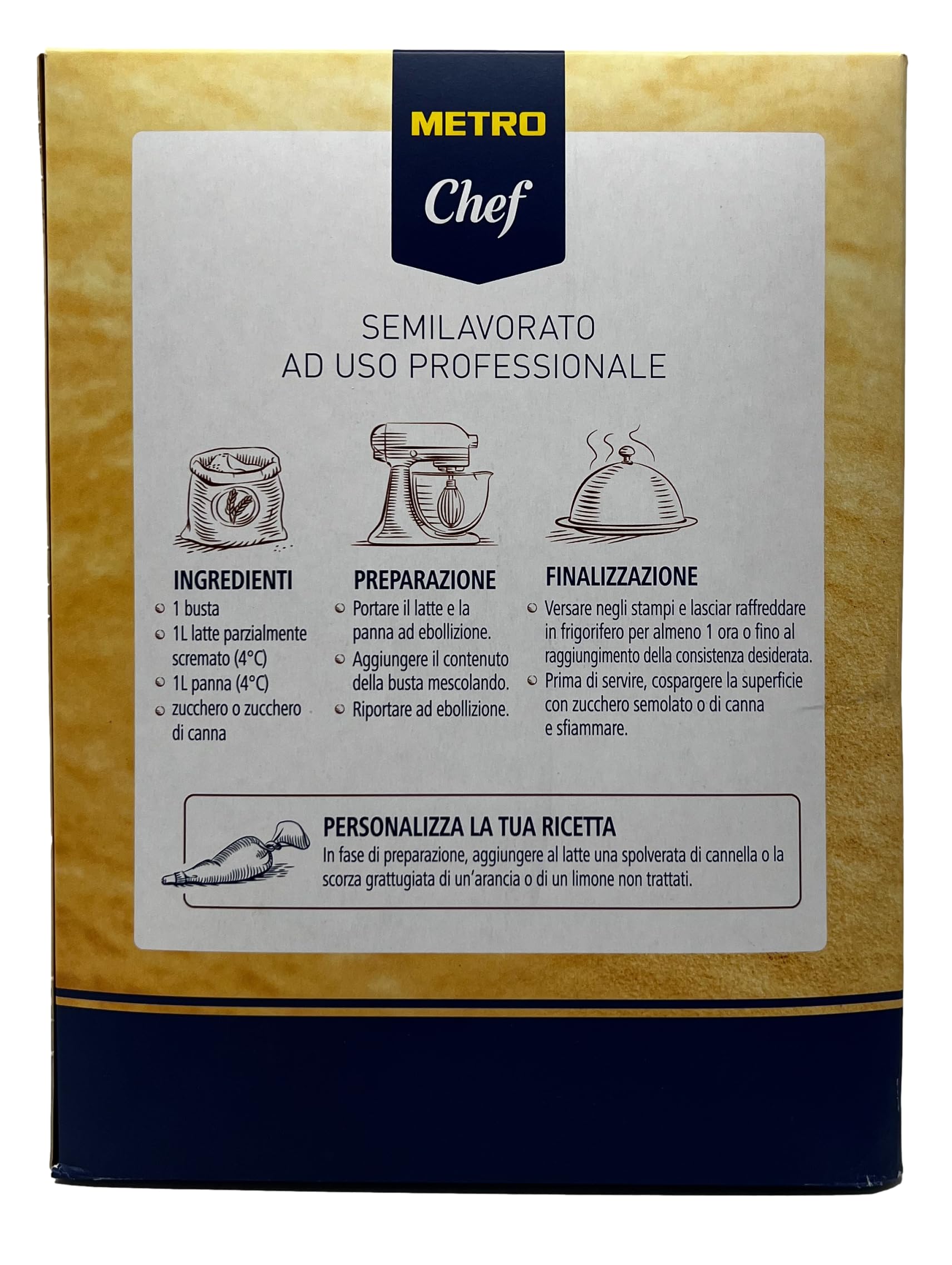 Preparato Professionale per CREMA CATALANA 800 Grammi -My Chef-