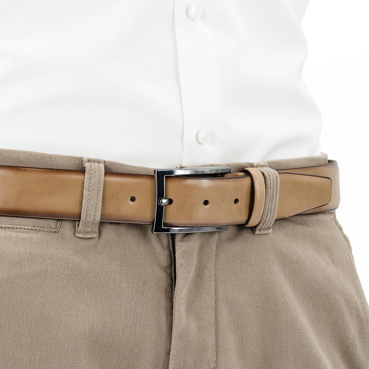 LINDENMANN Premium Ledergürtel Handmade in EU 35 mm taupe