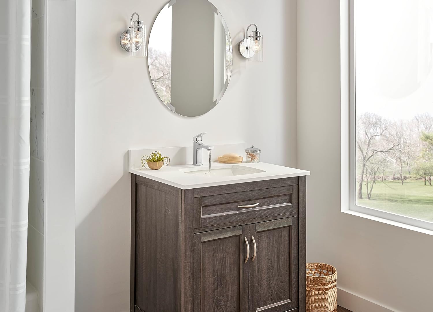 Gerber Tribune Single Handle Bathroom Faucet – ADA Compliant, with Laminar Flow & All-Brass Construction, Includes 50/50 Pop-Up Drain & Optional Cover Plate, D225070 (Chrome)