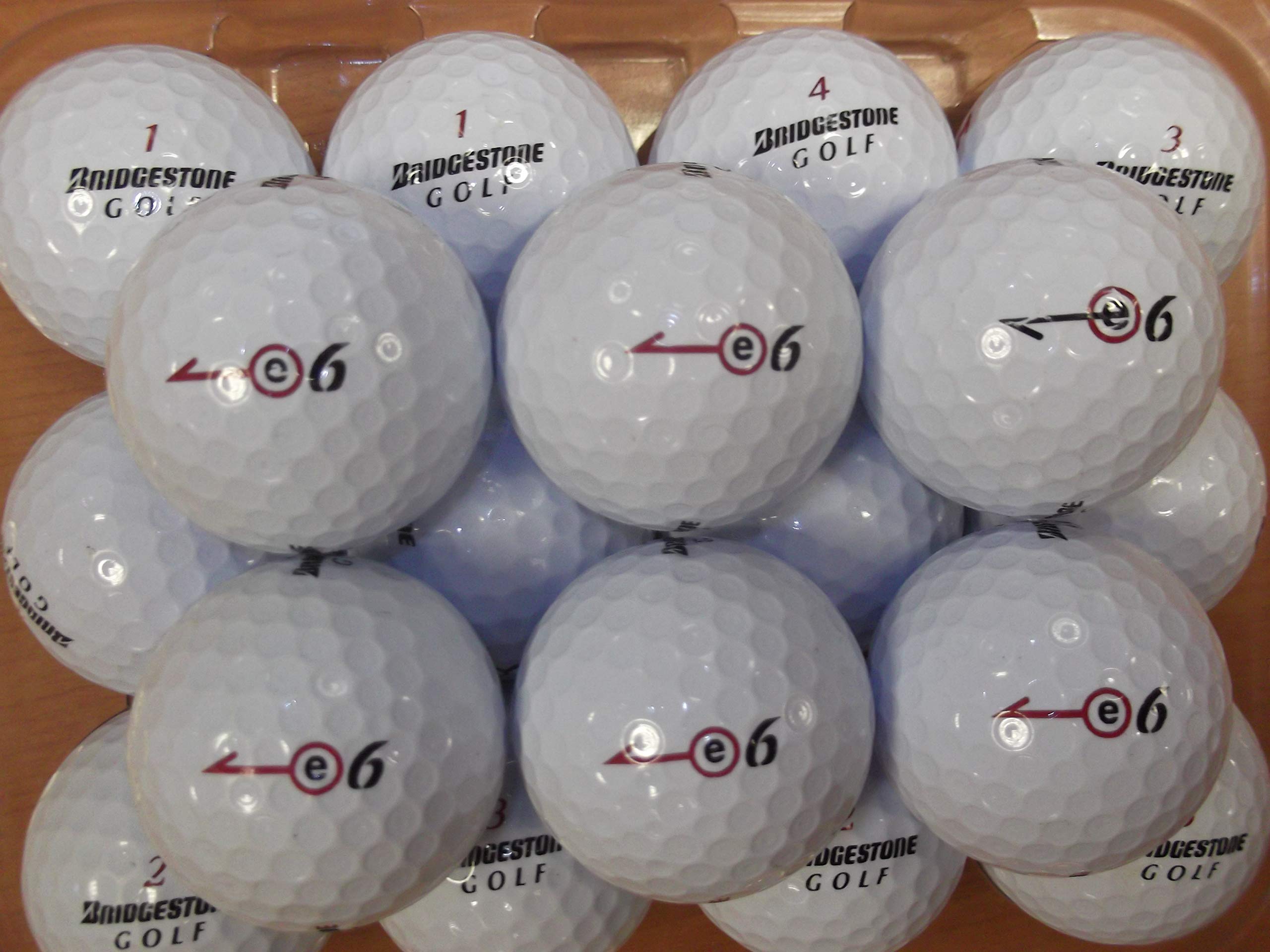 50 Bridgestone E6 Golf balls - Pearl/Grade A used lake balls