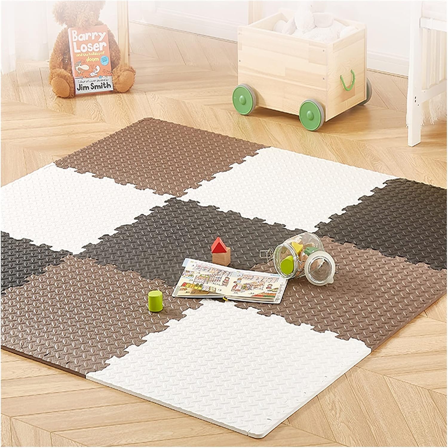 Playmat Foam Play Tiles Children Rug Crawl Mat Interlocking Play Mat for Kids and Babys Floor Mats for Children Foam Playmats Jigsaw Mat (Color : D, Size : 60x60x2.5cm-16pcs)