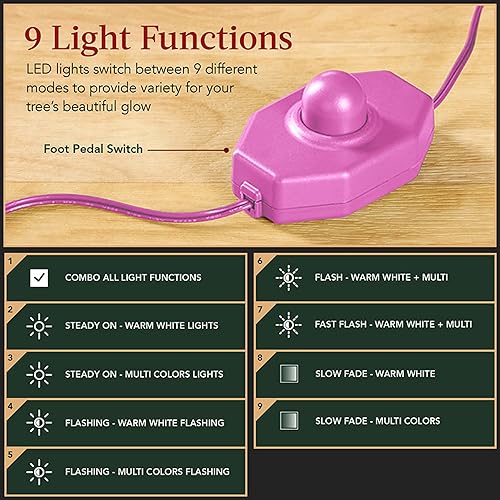 Miniatura 23 de Best Choice Products Árbol de Navidad preiluminado de 4.5 pies, pino flocado artificial, decoración navideña, abeto noble de álamo, luces LED blanco