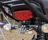 Vista 8 de Kit de soporte de placa de matrícula para motocicleta Worldmotop, eliminador de guardabarros universal ajustable para Yamaha Kawasaki Honda Ducati