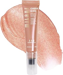 Milani Cheek Kiss Liquid Blush + Glow, Creamy 2-in-1 Blush for Cheeks and Highlighter Makeup for Dewy, Radiant Finish- 110 Luminoso