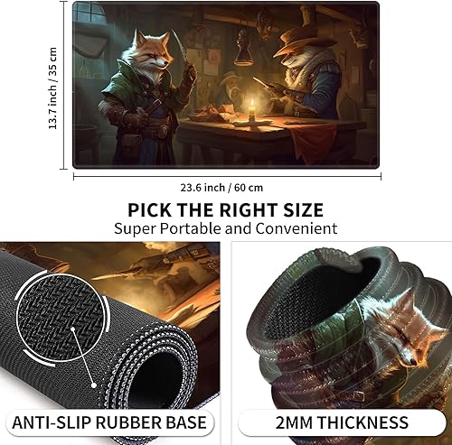 Miniatura 10 de Tapete de juego con zonas para juegos de cartas MTG, alfombrillas de juego mágicas de mesa de 24 x 14 pulgadas, mesa de juego de mesa Commander Deck