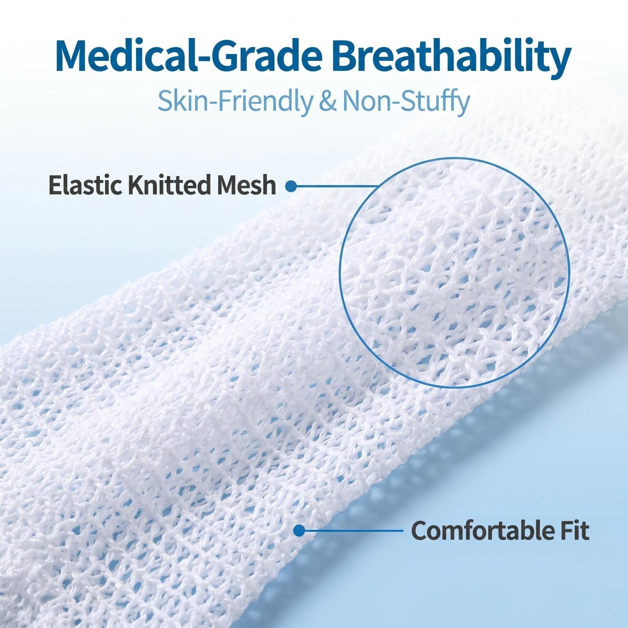 20 Pack Head Elastic Dressing Retainer,3.5x15CM Stretchable Mesh Net Bandage Cap,Lightweight Breathable Elastic Head Wrap for Securing Head Wound Dressings,Daily Medical Care & First Aid Use — Amazon image 5