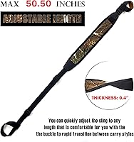 Vista 4 de HUNTPAL 2 Point Non-Swivel Gun Sling Shotgun Sling with Thumb Hole, Neoprene Padded No Need Drill Rifle Sling Shoulder Strap