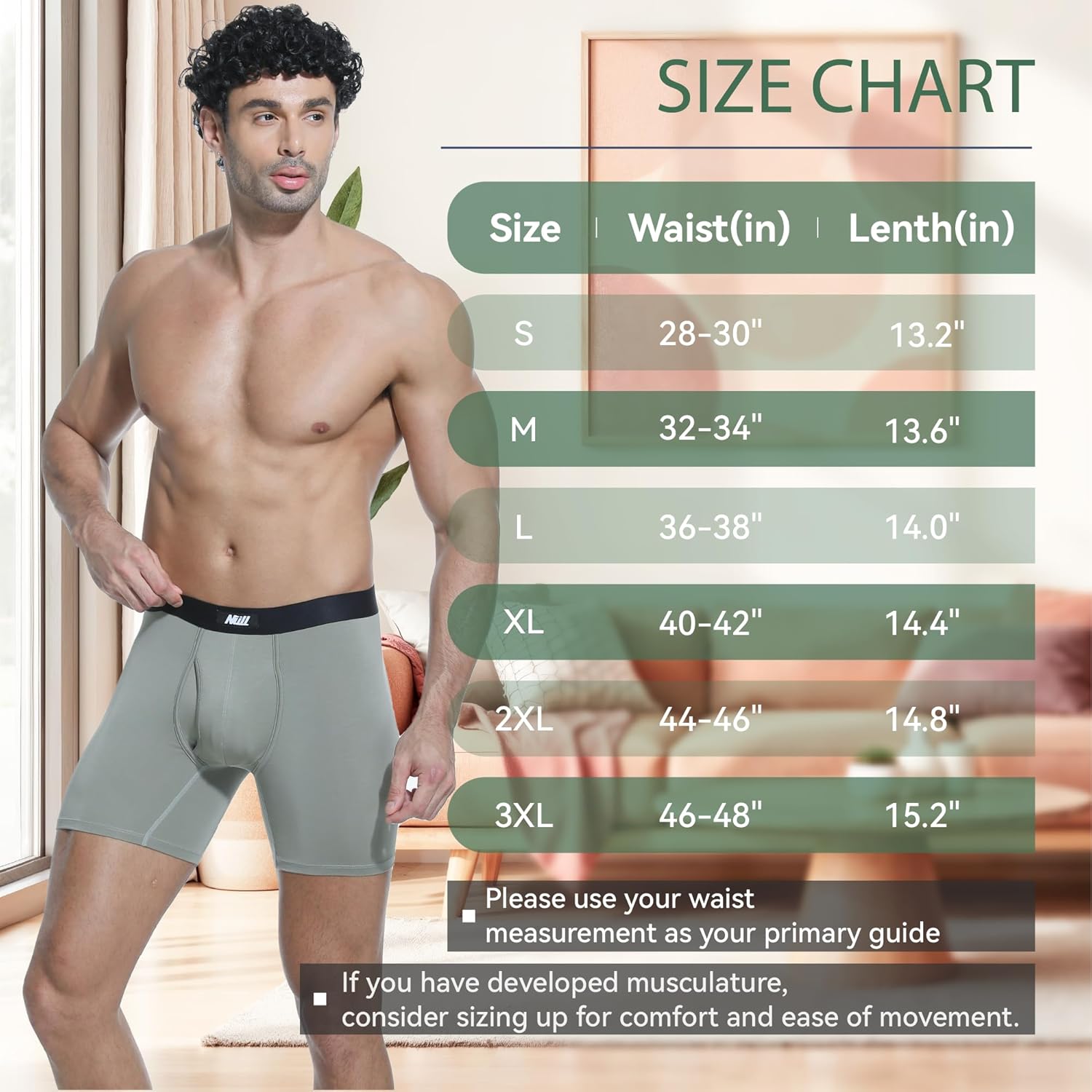 Men's Boxer Briefs with Fly 4 Pack, Micro Modal Underwear with Pouch, No Ride Up - Image 6