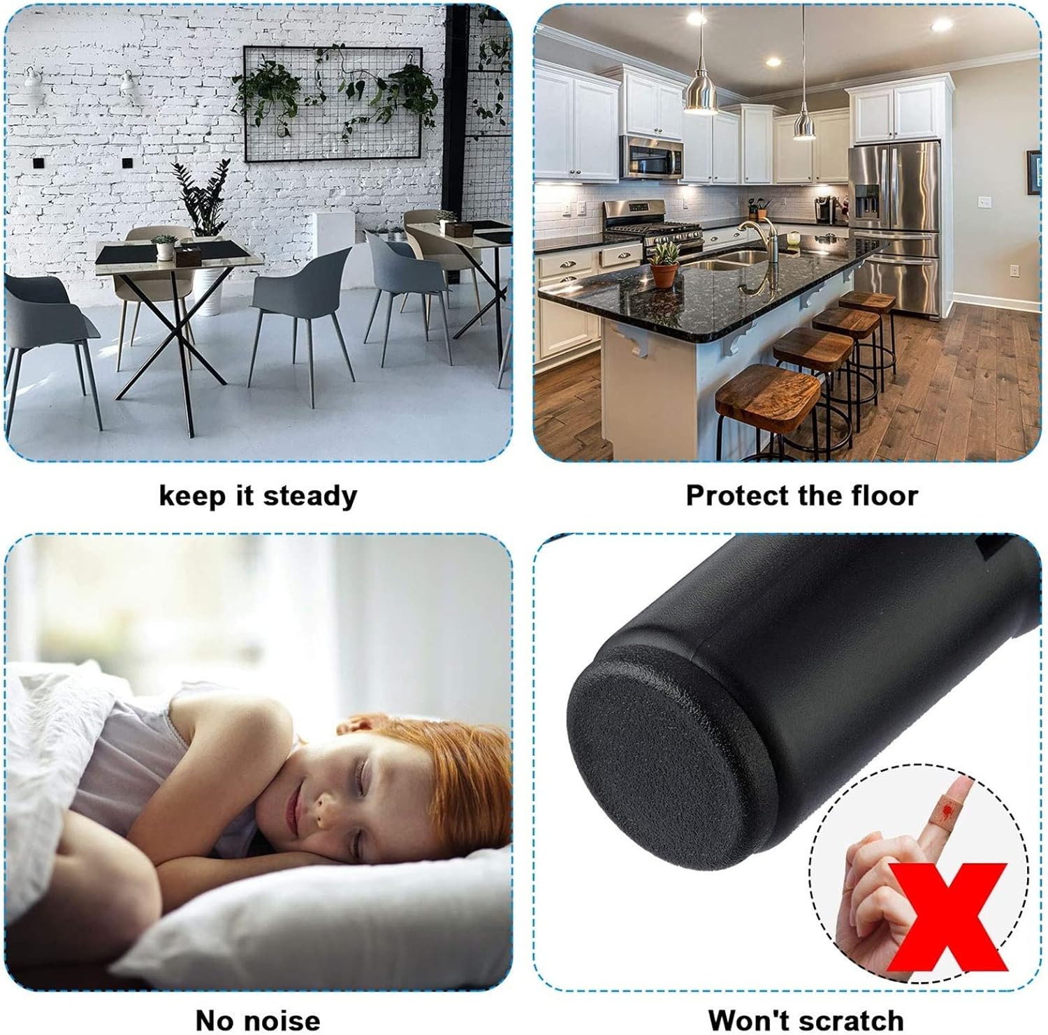 EFARMA Chair Leg Protectors,12pcs Round Plastic Plug Fencing Post Insert Furniture Foot Tubing End Cap Equipment Pipe Tube Cover Durable Chair Leg Insert Glides (Color : 25mm) (Color : 38mm)