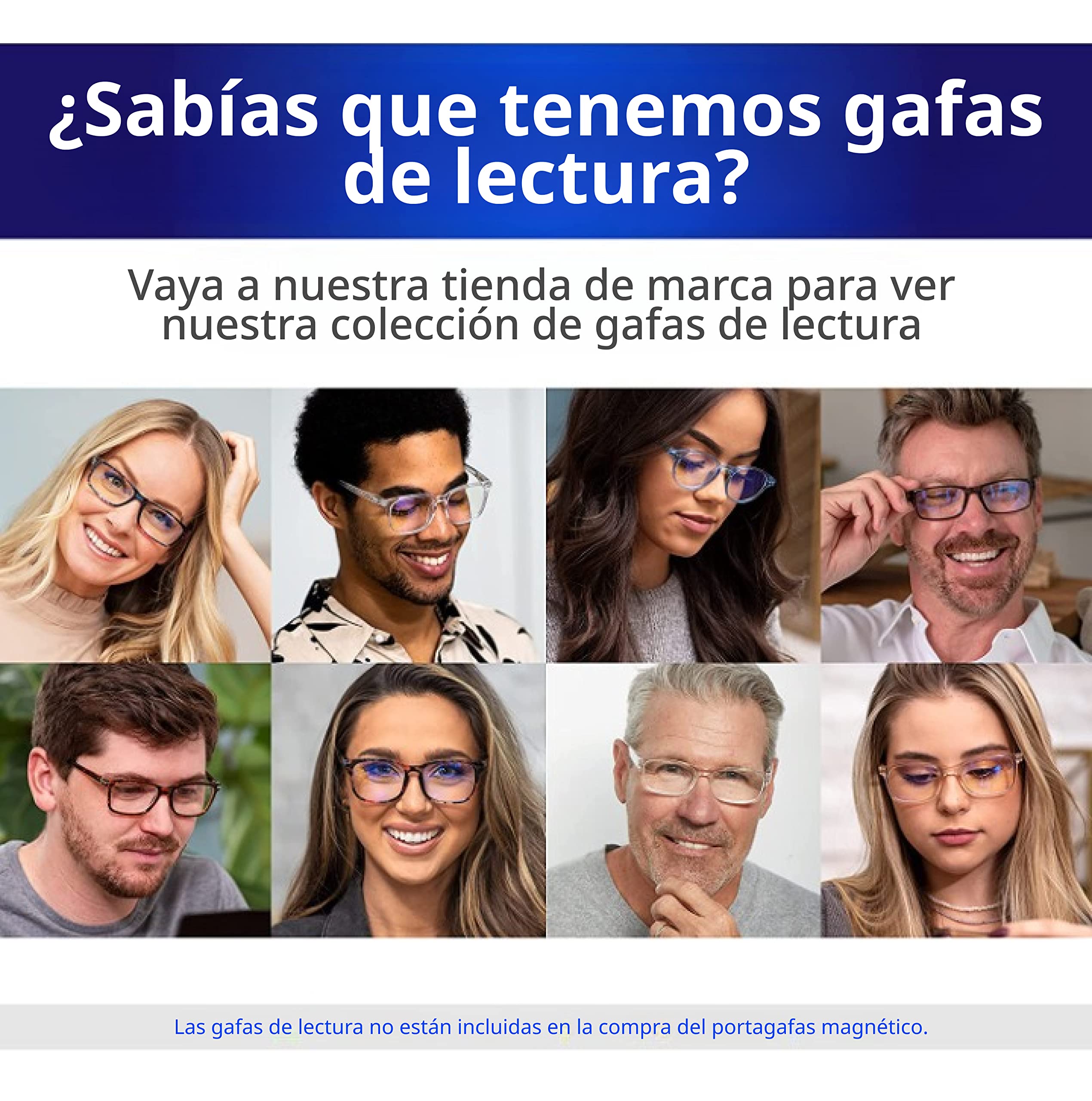 Readerest Soportes magnéticos para gafas, fabricados en Estados Unidos, paquete de 3