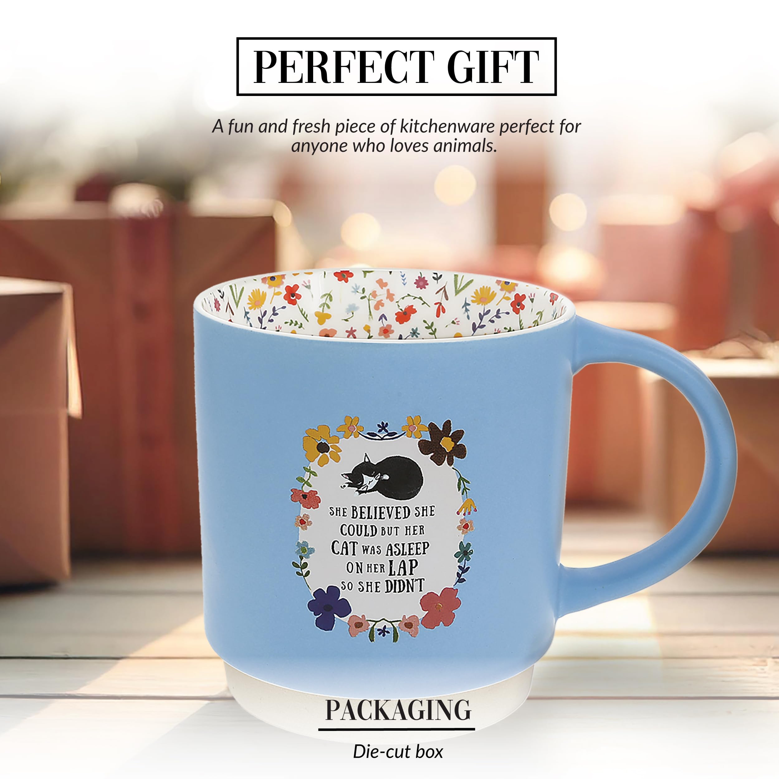 Pavilion Gift Company - Taza de café y té de 18 onzas con diseño de gato, gatito, felino, amante de los gatos, padres, gatos, mamá, gato, papá, utensilios de cocina