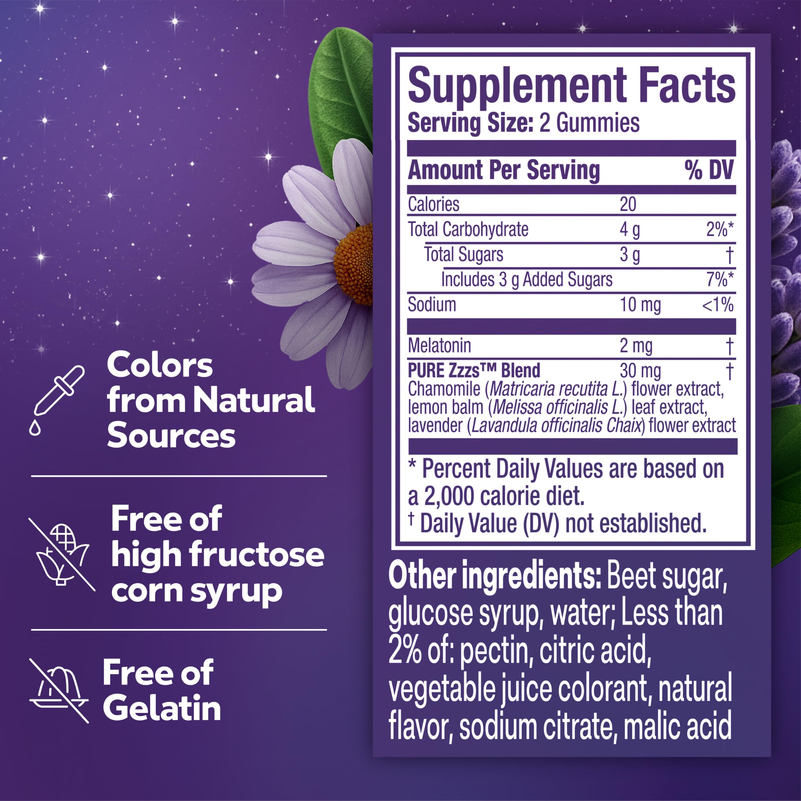 ZzzQuil, Pure Zzzs Melatonin Gummies, Sleep Aid, Melatonin 2mg, with Chamomile and Lavender, Melatonin Sleep Gummies, Sleep Aids for Adults, Wildberry Vanilla Flavored, 72 Sleep Gummies — Amazon image 8