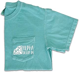 Alpha Delta Pi Diamond Pocket Tee | Sorority Comfort Colors T-Shirt - coolthings.us