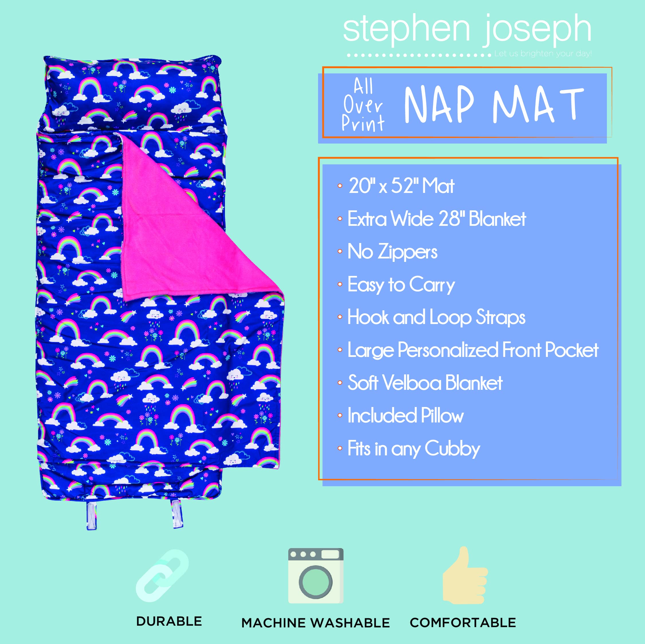 Tapis De Sieste Enfant Stephen Joseph - Motifs Colorés - Couverture