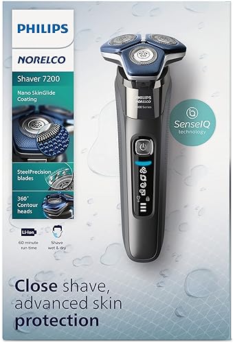 Miniatura 14 de Philips Norelco Shaver 7200 - Afeitadora eléctrica recargable en seco y húmedo con tecnología SenseIQ y recortadora emergente, S7887/82