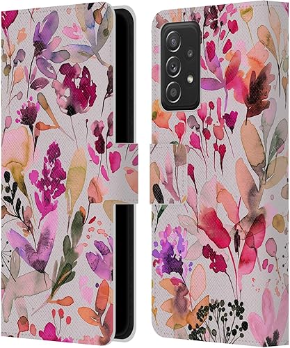 Miniatura 9 de Head Case Designs Officially Licensed Ninola Watery Hibiscus Botanical Patterns Leather Book Wallet Case Cover Compatible with Samsung Galaxy A53 5G