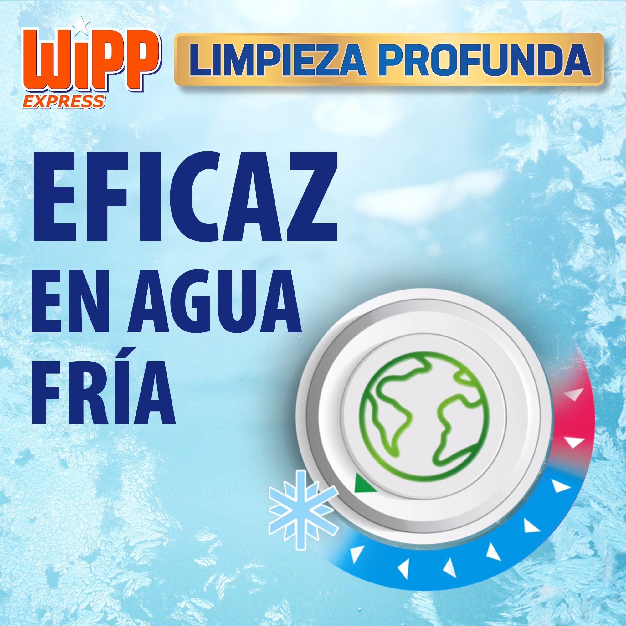 Wipp Express Limpieza Profunda Antiolores (4 x 1575 ml), detergente lavadora líquido que combate malos olores, detergente quitamanchas ropa apto para agua fría
