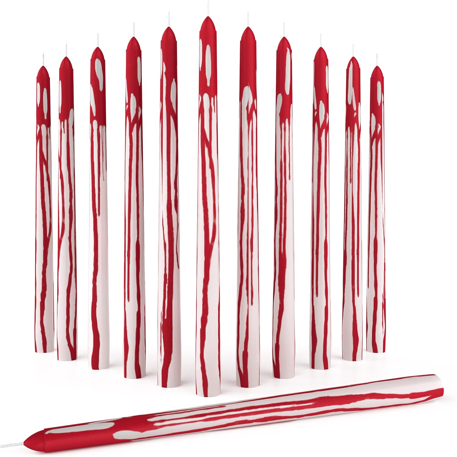 CANDWAX 12 inch Taper Candles Set of 12 Unscented Candles