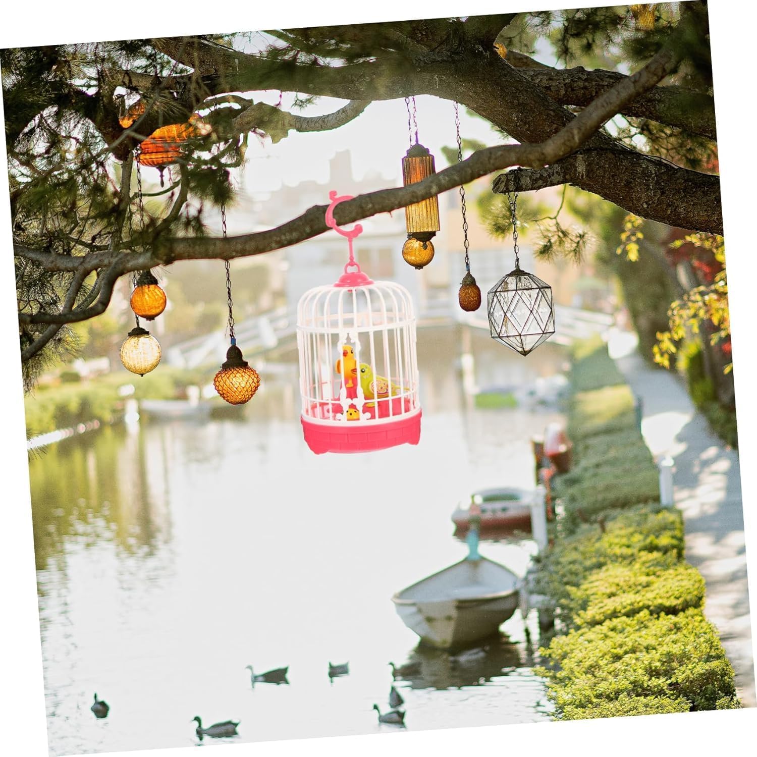 MOKRUSH Talking Bird Toy for Kids | Interactive Toy & Repeat What You Said | Singing & Chirping in The Birdcage | Gifts for Babies, Kids & Children (Orange) (Multi) - Image 9 thumbnail