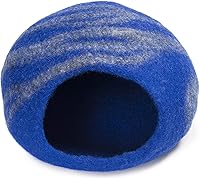 Vista 6 de Twin Critters - Cama cueva de erizo hecha a mano – KubbiHog – para setos (azul sónico)