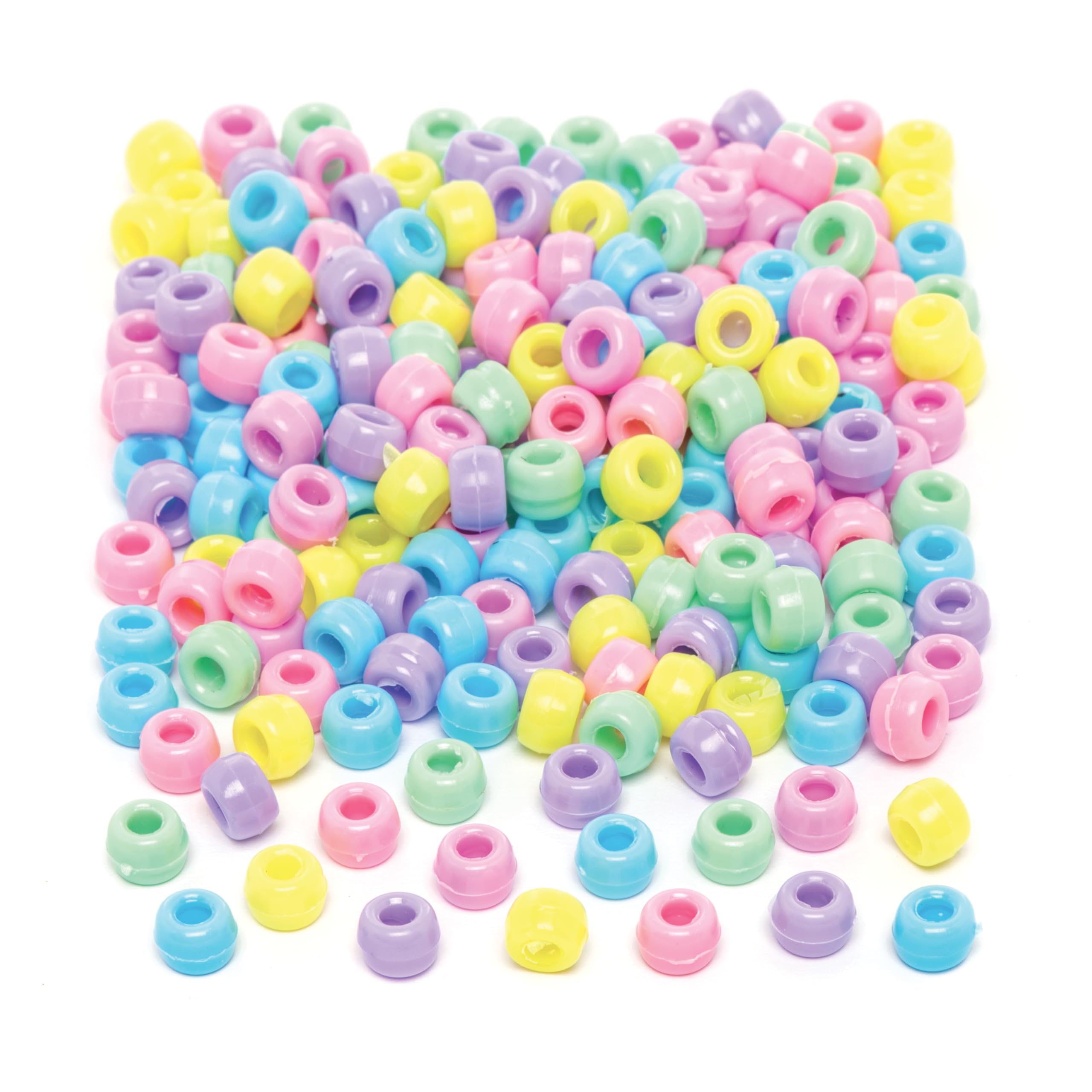 AW114 Pastel Beads Value Pack (Pack of 600) Perfect For Kids Jewellery, Keychain and Bag Dangler Making