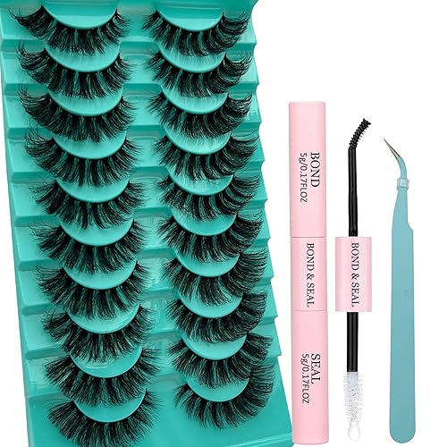 Kit de racimos de pestañas con 100 pestañas en racimo de bricolaje, unión de pestañas y sello, herramienta aplicadora de pestañas de 0.315-0.630 in,