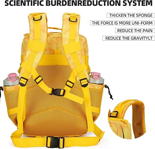 Miniatura 3 de Mochila táctica de asalto de 45L, paquete de asalto de 3 días con Molle, mochila impermeable y rústica para mochilas tácticas, Amarillo, Grande,