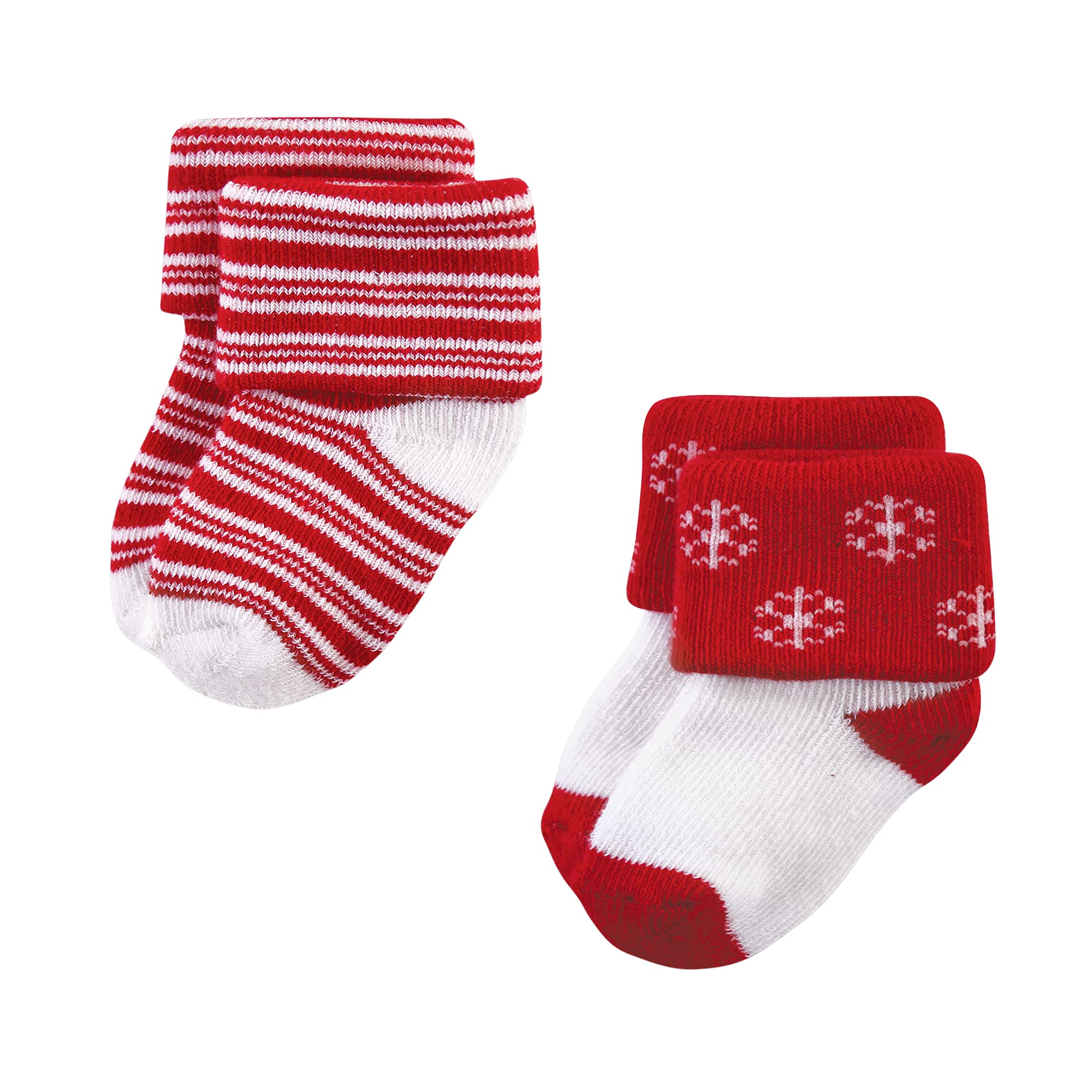 Hudson baby Cotton Rich Newborn and Terry Socks Calcetines Unisex de algodón para recién Nacido y Rizo, días de Navidad, Meses, (12 Days of Christmas), 12-24 Months (Pack Bebés