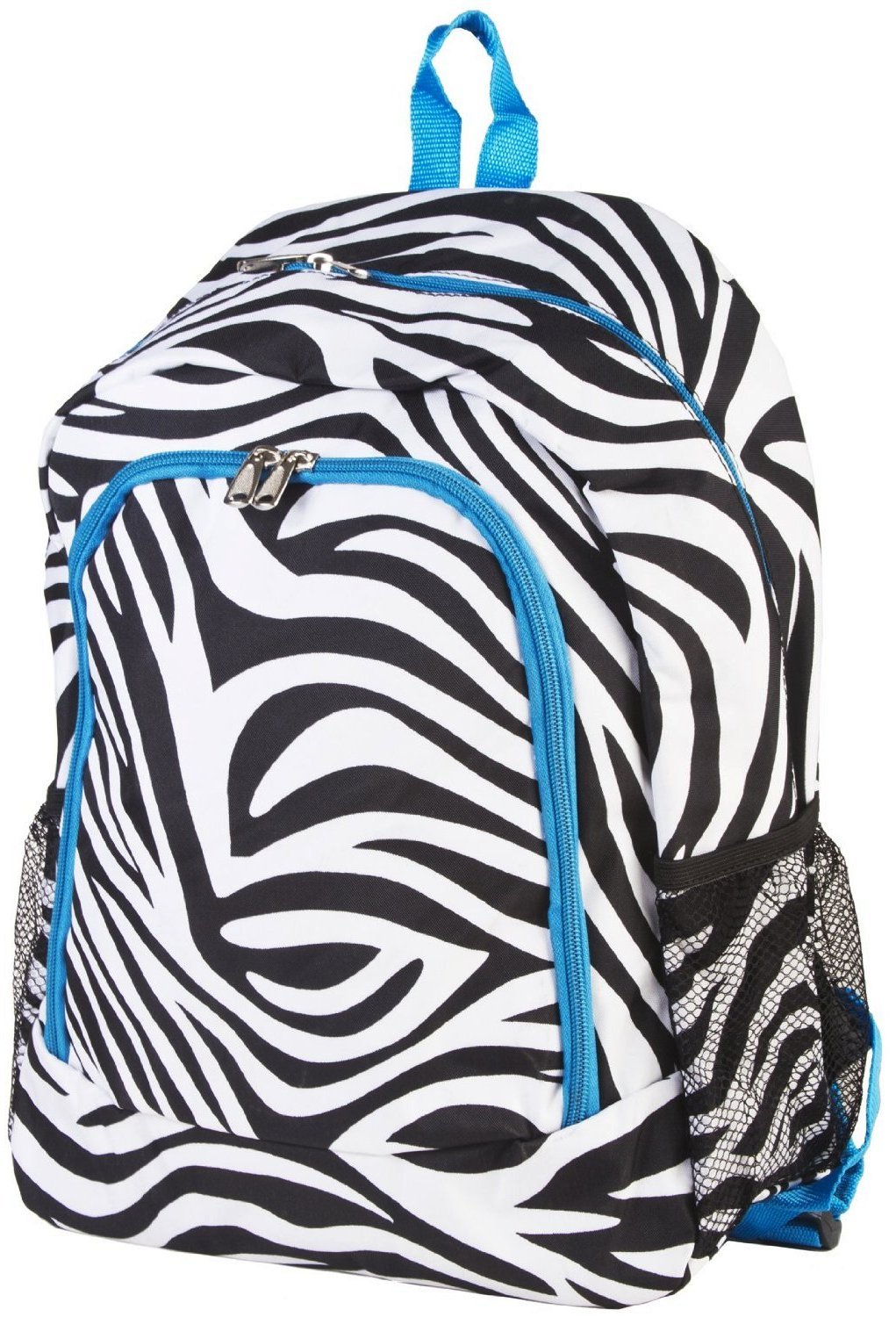 World Traveler Multipurpose Backpack 16-Inch, Teal Trim Zebra, One Size
