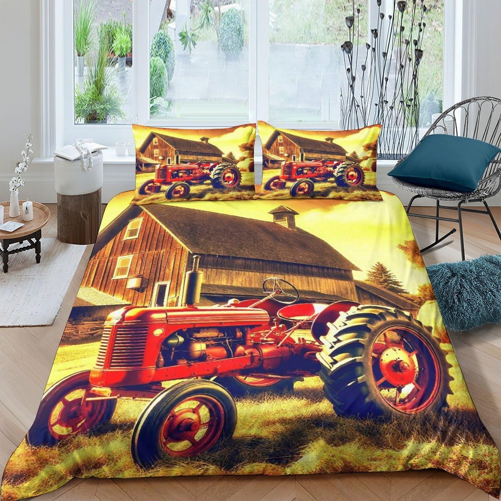 Housse de couette tracteur en microfibre pour transformer la chambre d'un ado