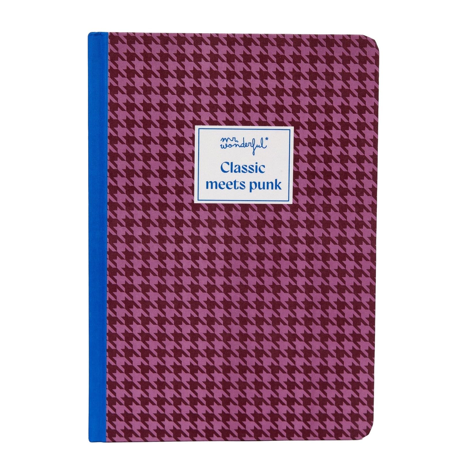 Mr. Wonderful - A5 houndstooth notebook - Classic meets punk