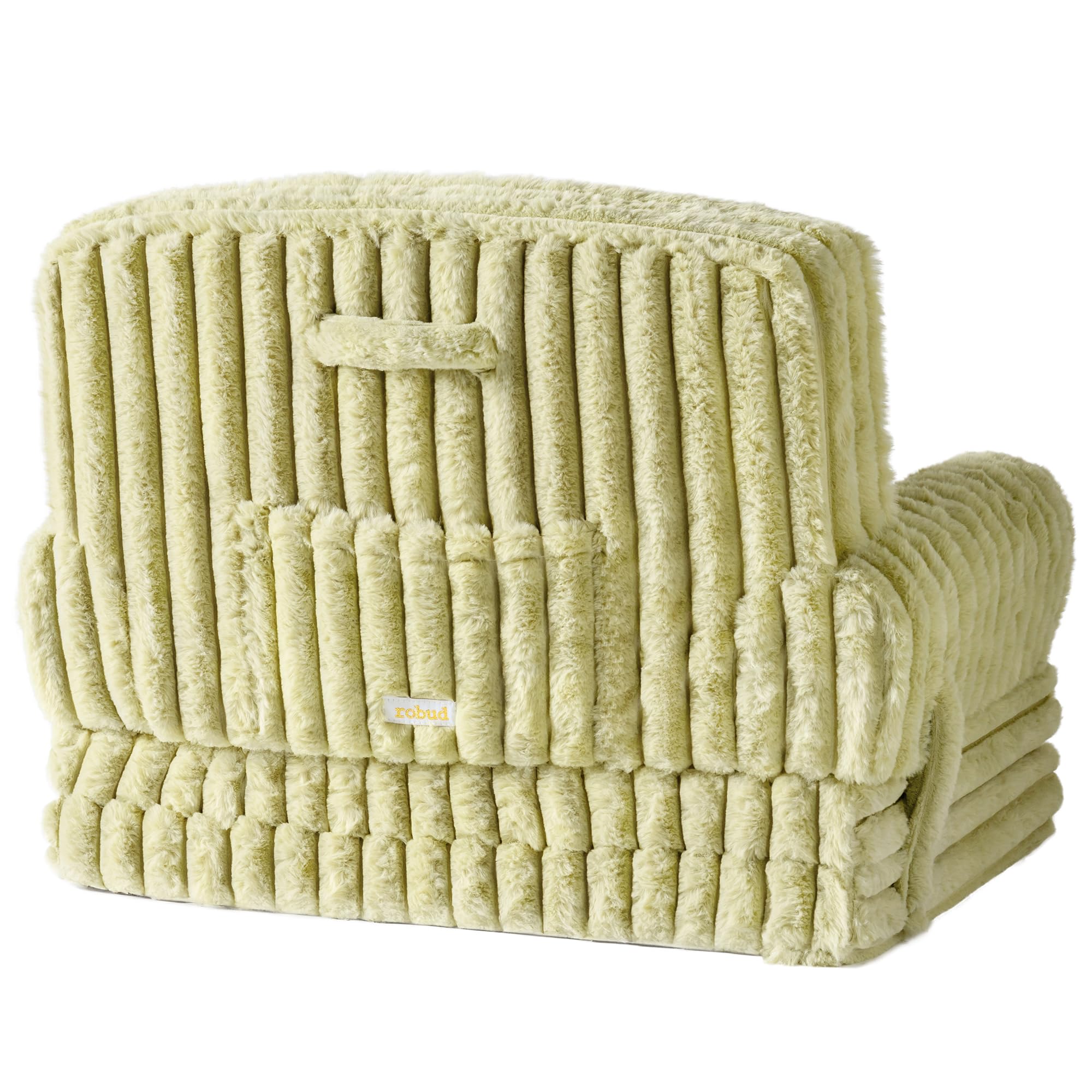 ROBUD Kinder Sofa 2-in-1 Klappsofa & Matratze – Faltbares Kindersofa mit abnehmbarem Bezug, Aufbewahrungstasche & Tragegriff - Grün