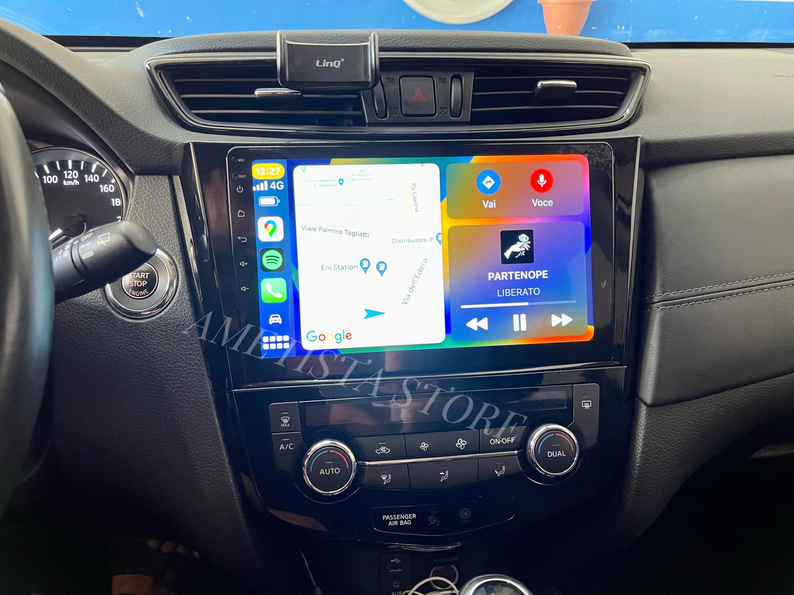 Android 14 Autoradio Navigatore per Nissan Qashqai J11 X-Trail T32 Rogue 10.1" Pollici Car Tablet Stereo Wireless Carplay Android Auto Bluetooth Radio, compatibile con le telecamere 360° Di Serie
