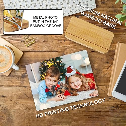 Miniatura 2 de CUSTOM STEWARD Marcos de fotos personalizados de metal con tus fotos, regalos de fotos personalizados en el escritorio, impresiones de fotos de