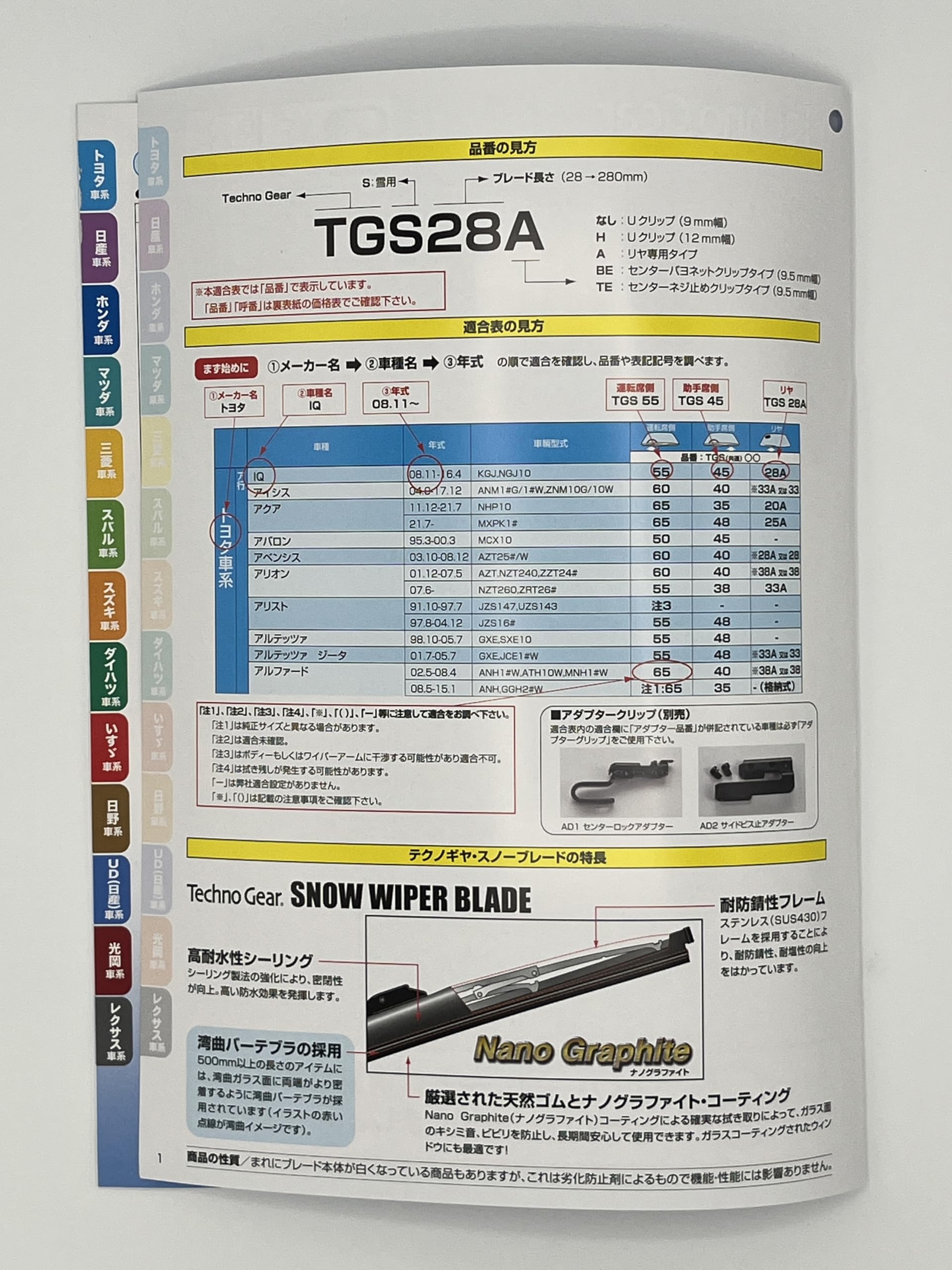 Amazon | テクノギヤ スノーワイパーブレード TGS45 10本セット 日本製