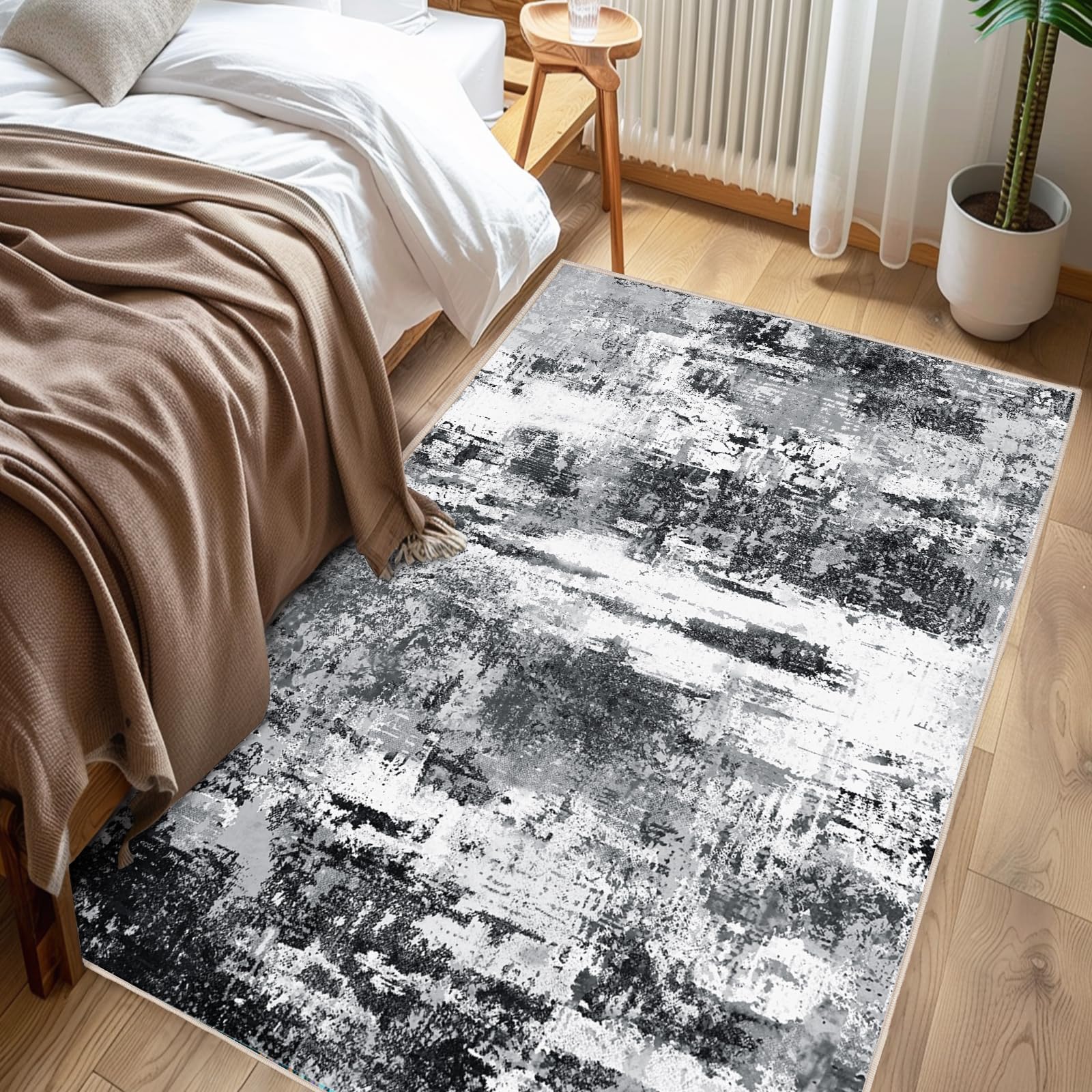 Chicnix Moderner Abstrakter Geometrisch Teppich Kurzflor für Wohnzimmer Schlafzimmer Kinderzimmer Büro Esszimmer