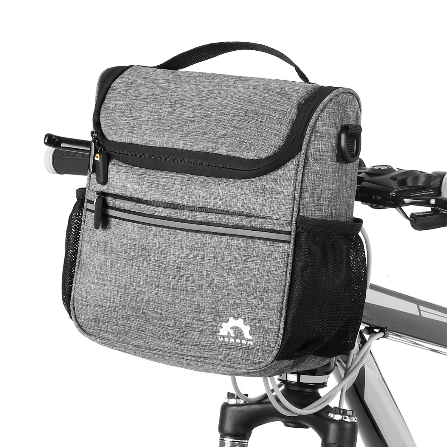 Anself Waterproof lebar Insulated Cooler Bag Front Bag Mountain Road Bicycle Cycling Handlebar Basket Bag Pannier Shoulder Bag