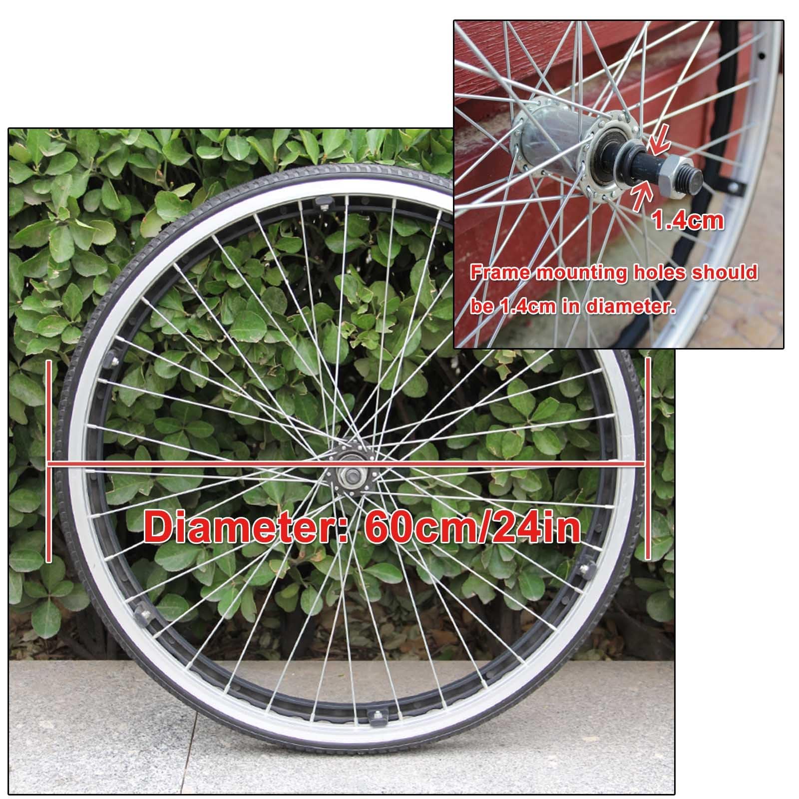 2x Rueda Trasera De 24 Pulgadas Para Sillas De Ruedas, Ruedas De Repuesto Para Sillas De Ruedas, Resistente Al Desgaste, Capacidad De Carga 120 Kg, Piezas De Repuesto, Gris/Negro