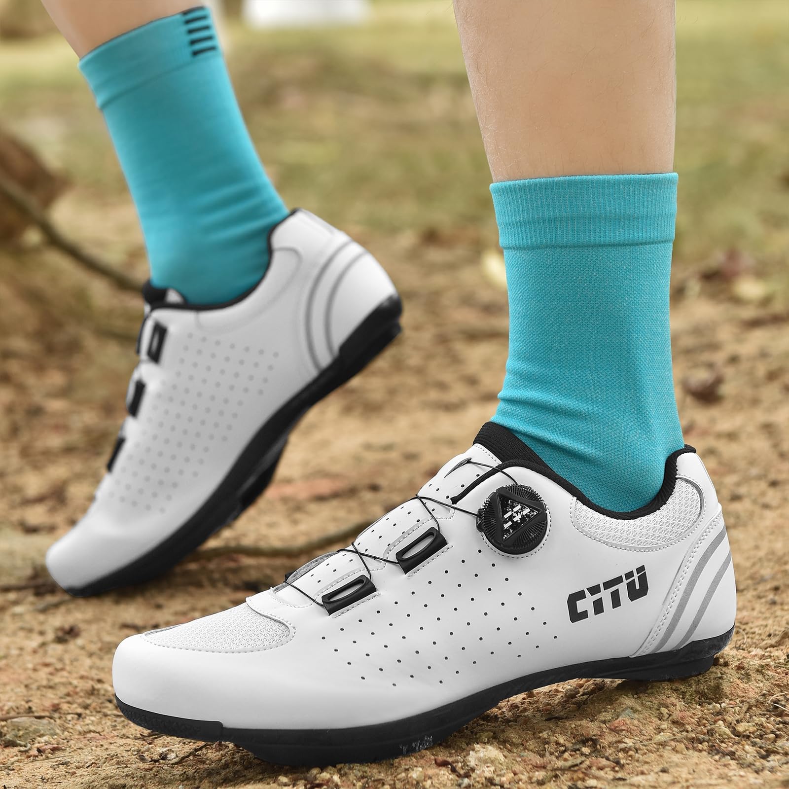 Mountainbike Schuhe Herren Damen MTB Fahrradschuhe kompatibel mit SPD 2 Schrauben mit Cleats Radsportschuhe Atmungsaktive Draussen