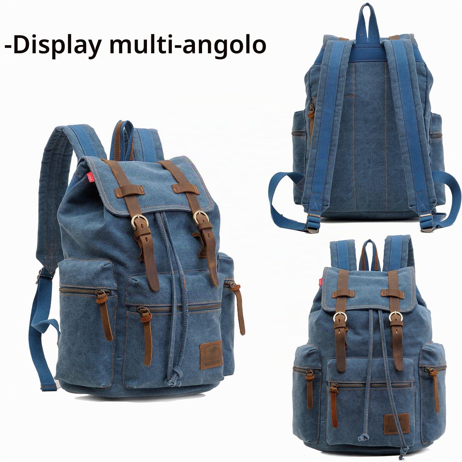 FANDARE Retro 15.6 Pollici Portatile Laptop Notebook Zaino Studente Zaino di Viaggio Viaggi Esterno Scuola Borsa a Zainetto Daypack Tela