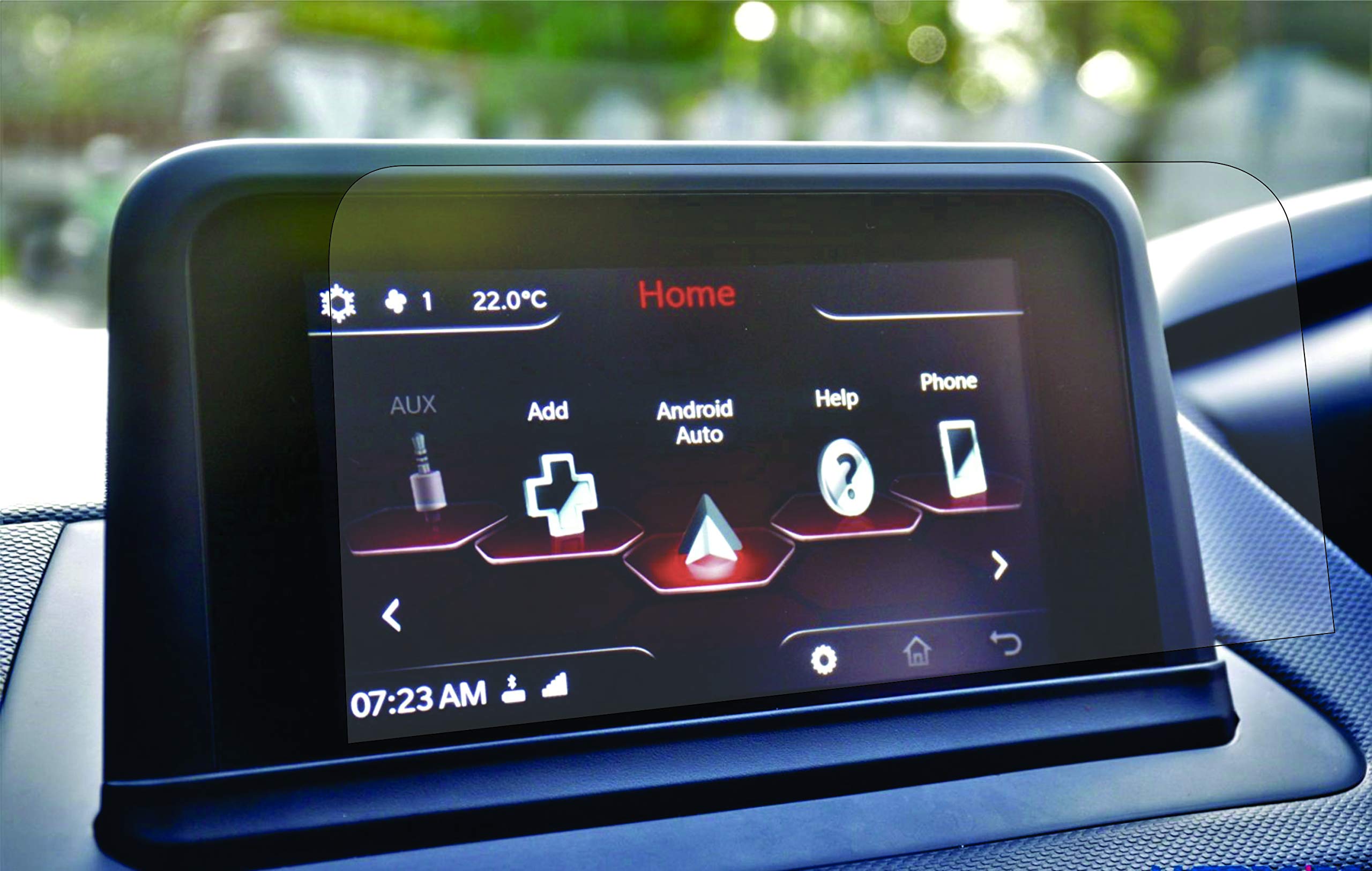 Gyc Glass 9H Touch Sensitive Screen Guard, Protector, Compatible For Tata Nexon Tata Punch 2021-2022 Music Controller- Transparent