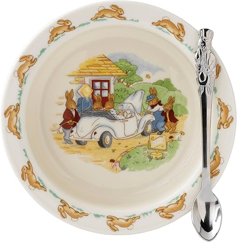 Royal Doulton Bunnykins - Juego de guardería con cuenco y cuchara 1 unidad paquete de 1