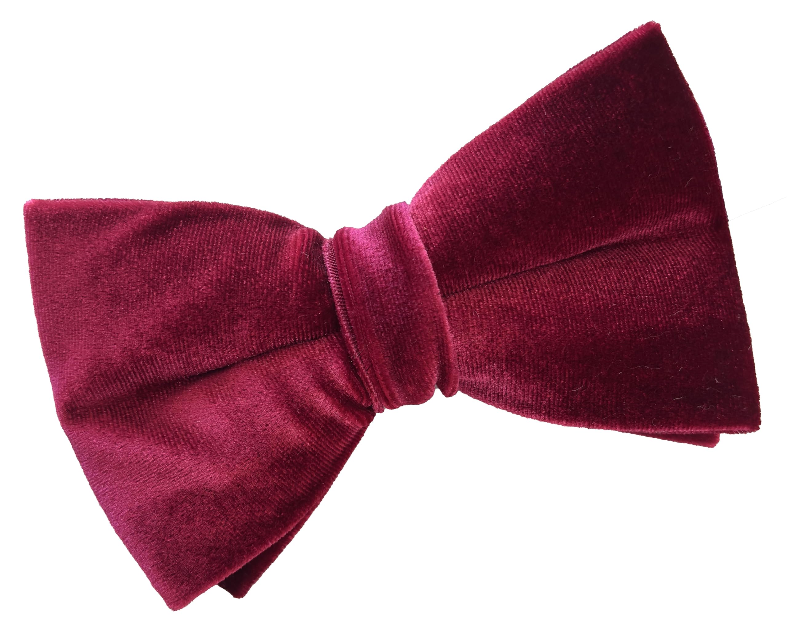 Great British Tie Club Men's Cranberry Pink Velvet Ready-Tied Bow Tie