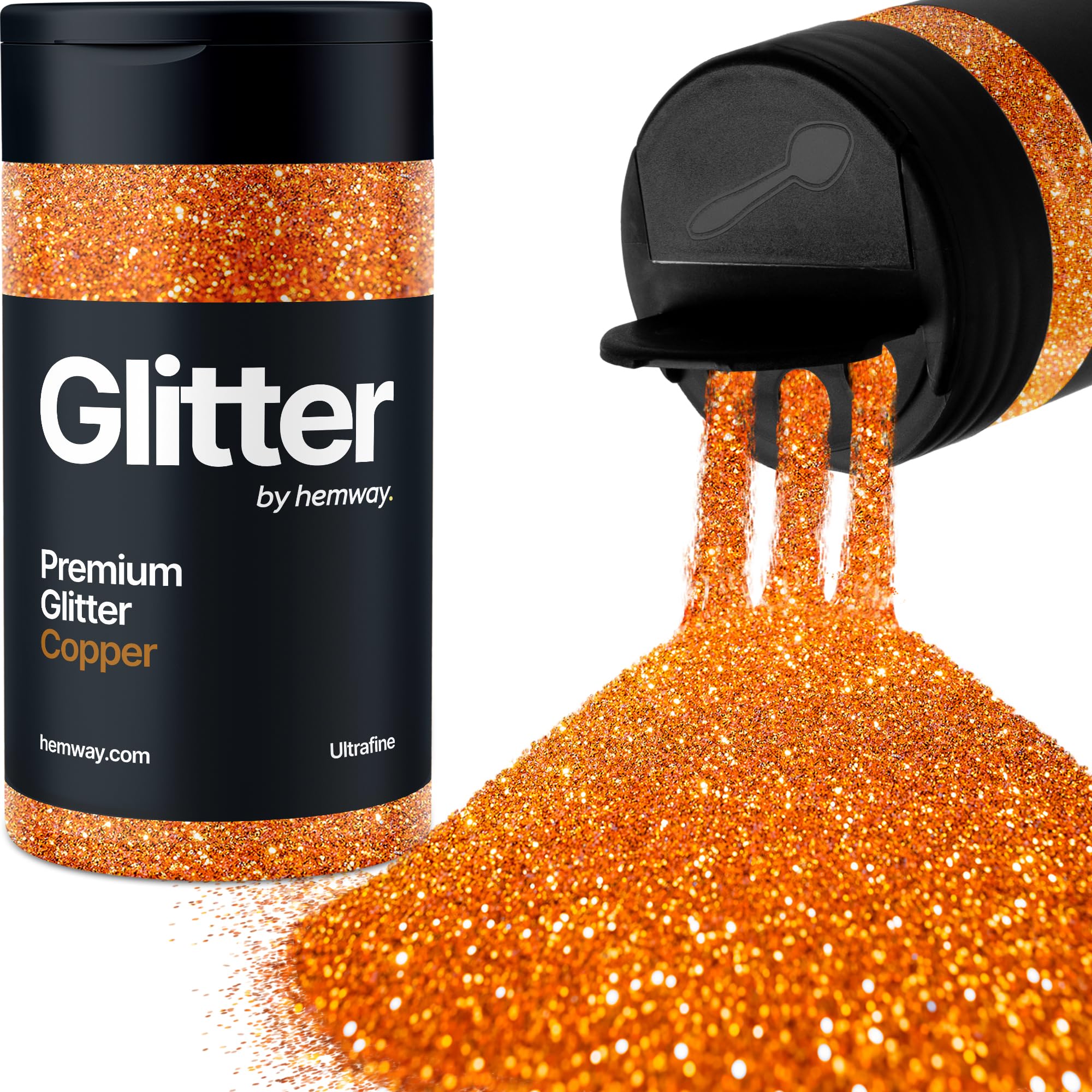 Copper Glitter Shaker, 130g Ultrafine Glitter, Crafts 1/128" Metallic Flake Copper Sequins, Resin & Epoxy Crafts, Decorating