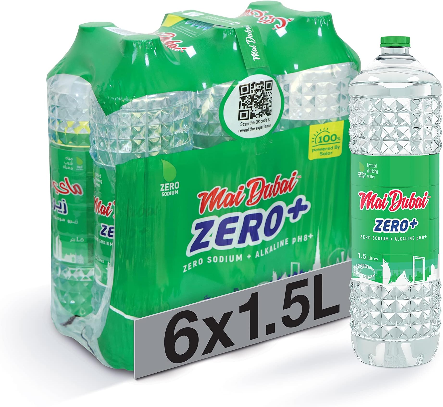 Bottled Water Alkaline Zero Sodium, 6 X 1.5 L