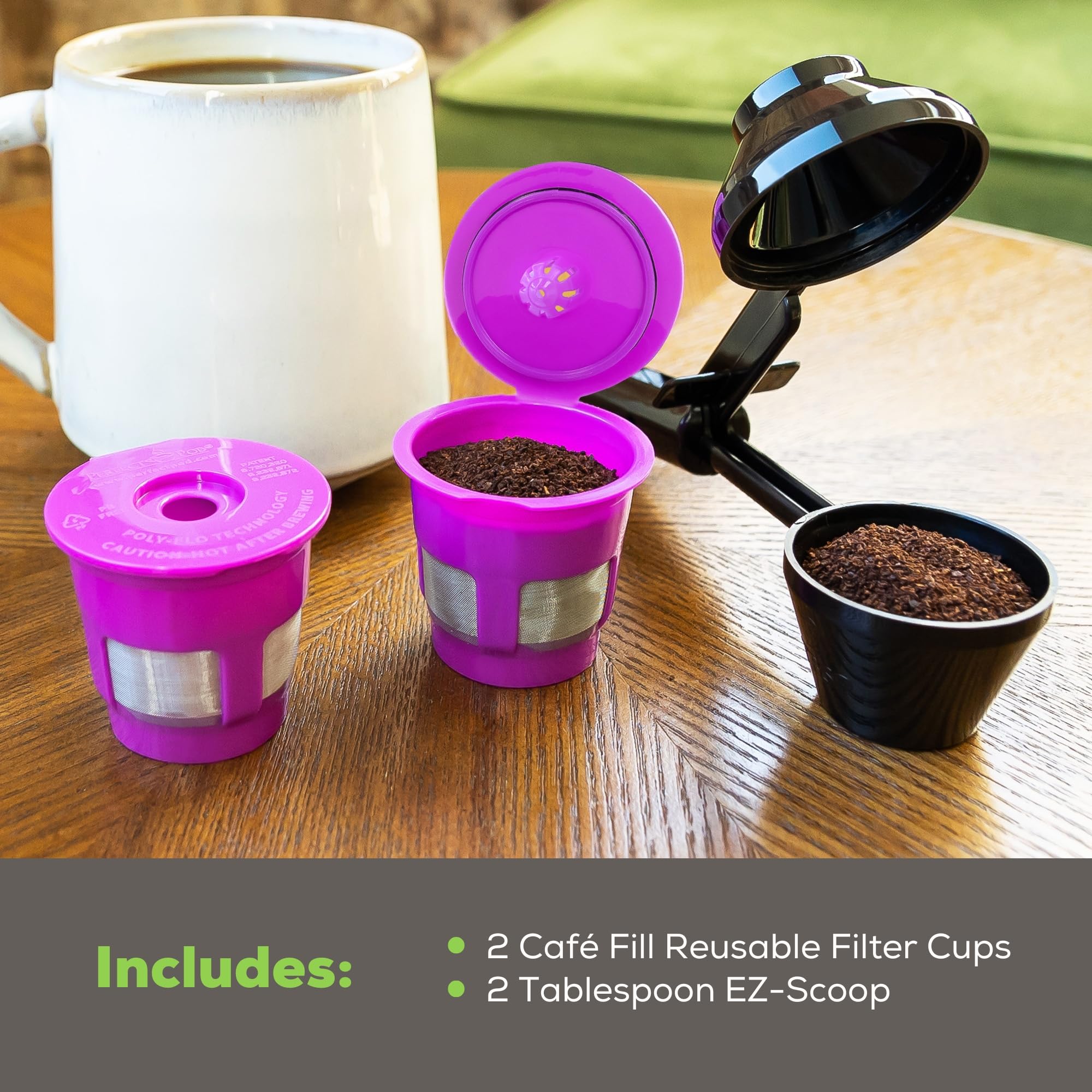 Perfect Pod - Paquete ahorro de cápsulas para rellenar café, con filtro reutilizables cafetera K Cup y pala compatibles cafeteras una sola taza Keurig K-Duo, K-Mini, 1.0, 2.0, serie Select