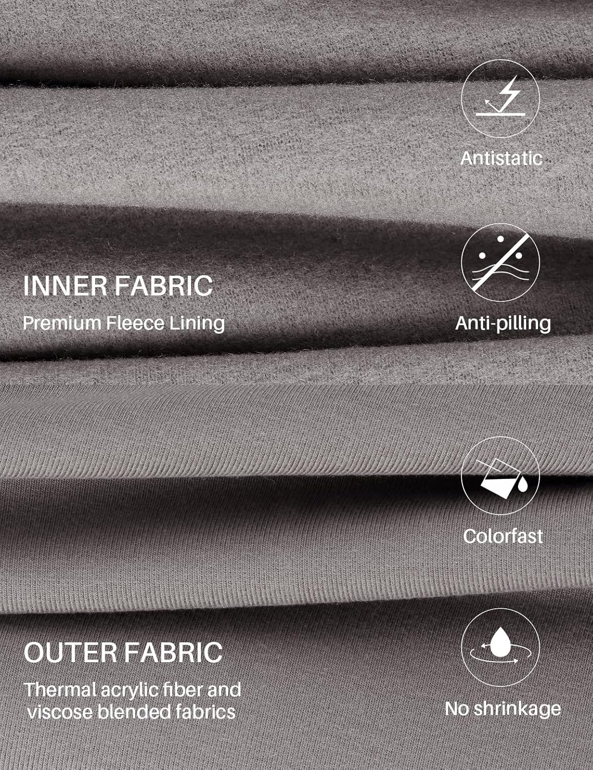 Long Johns for Women - Thermal Leggings for Women, Fleece Lined Base Layer Pants for Cold Weather 32-50℉ - Image 4