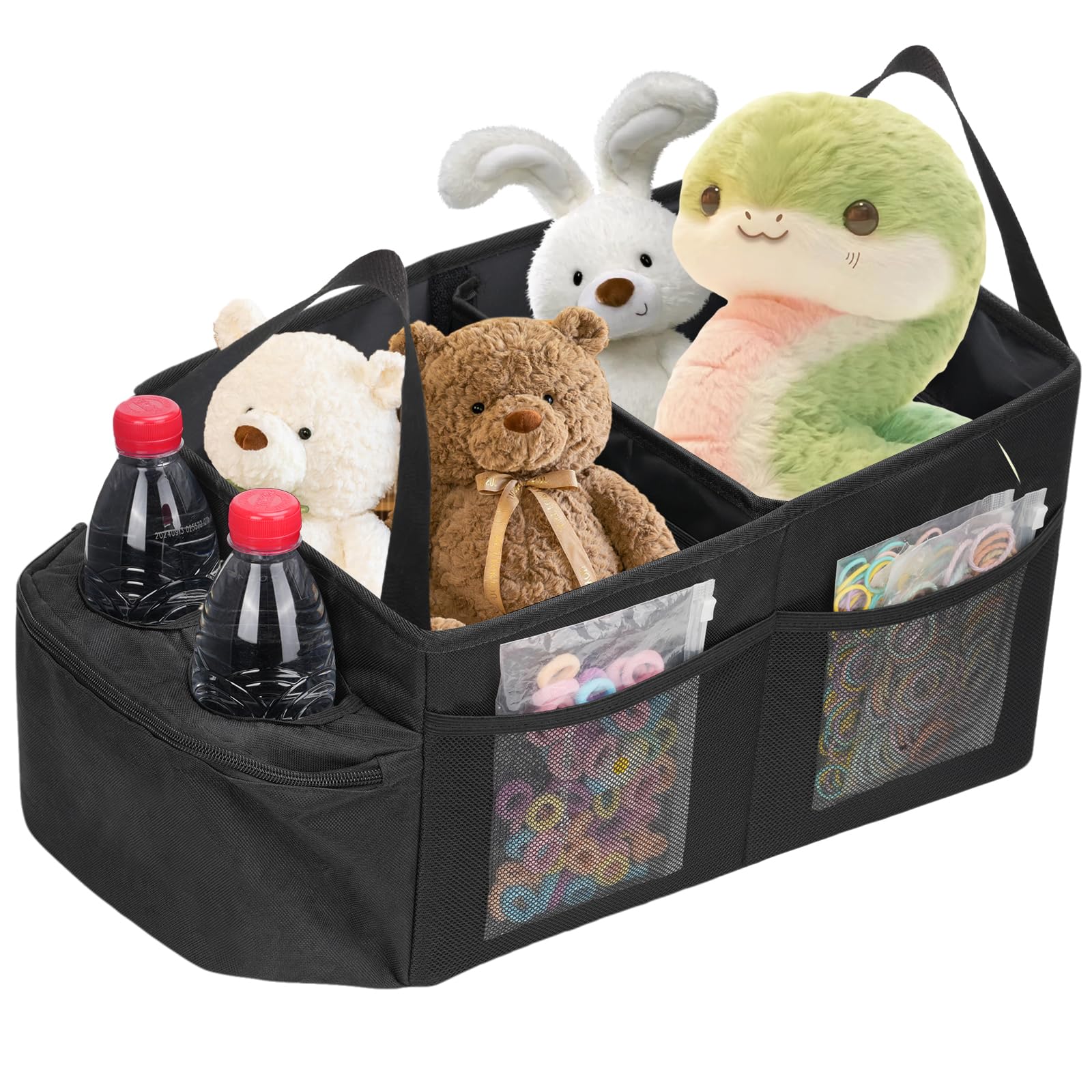 Organisateur voiture siège avant rigide et pliable avec porte-gobelets et multipoche enfants