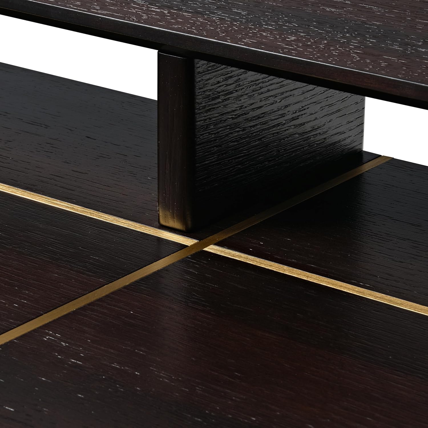 EUREKA ERGONOMIC Standing Desk, 63 inch Executive Desk w Drawers,Modern X-Shaped Leg Luxury Home Office Computer Desk w Monitor Stand,Smoked Oak 63 Inch Colorblock Smoked Oak